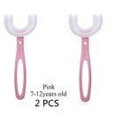 2 escovas infantil 360 graus infantil 2 a 6 anos e 6 a12 anos (kit 2 peças)